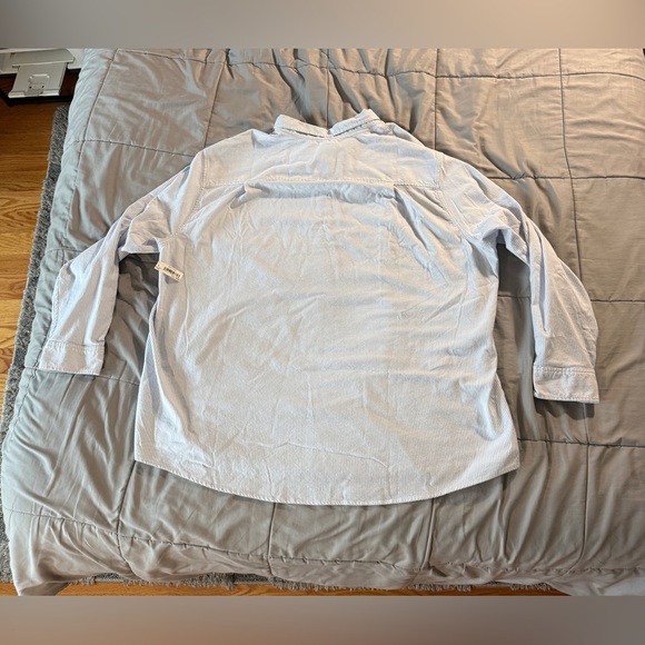 Amazon Essentials Men's Slim-Fit Long-Sleeve Stretch Oxford Shirt White/Blue 4XL - Picture 2 of 5